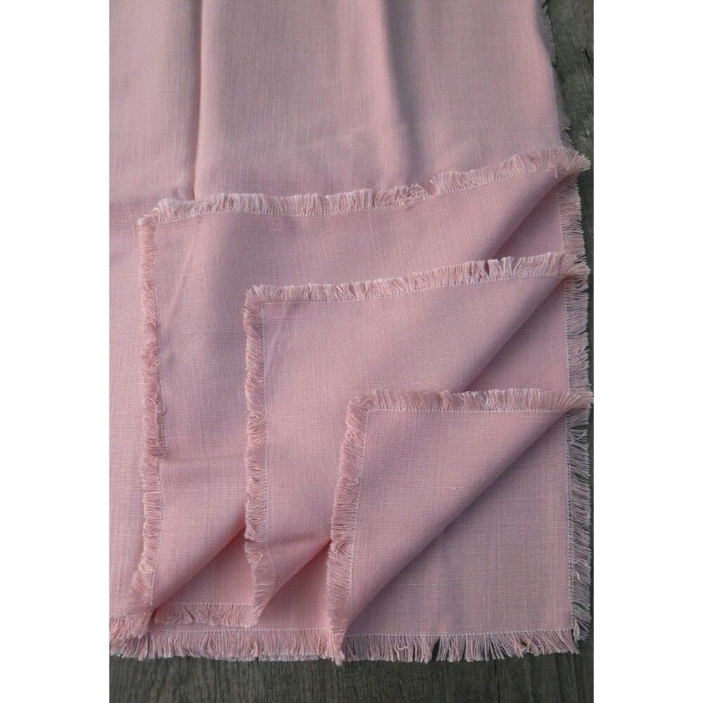 Vintage Table Cloth 42"x42" Salmon Pink No Label